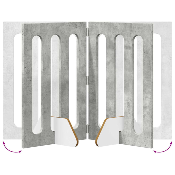 Țarc pliabil pentru animale de companie 2 pcs Gri Beton WALTI