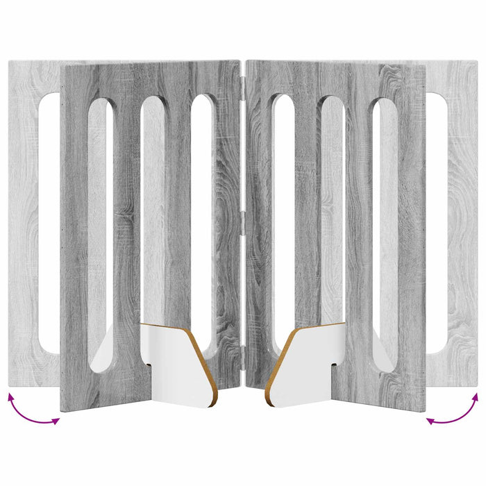 Țarc pliabil pentru animale de companie 4 pcs Sonoma gri WALTI