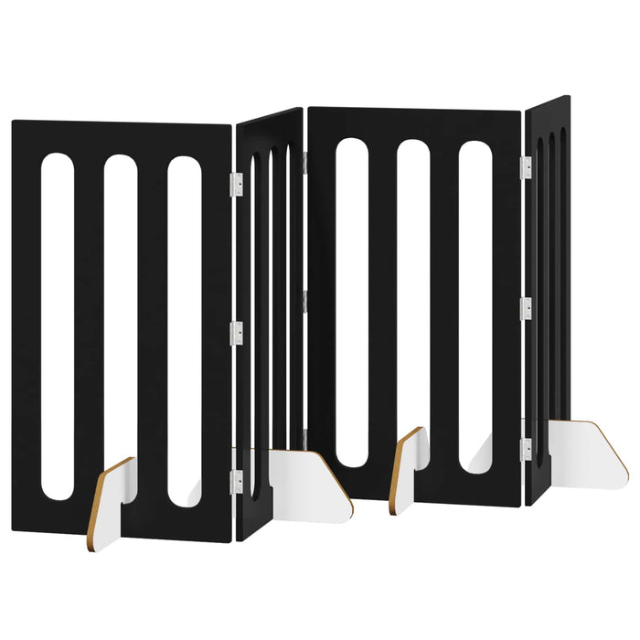 Țarc pliabil pentru animale de companie 4 pcs Stejar Negru WALTI
