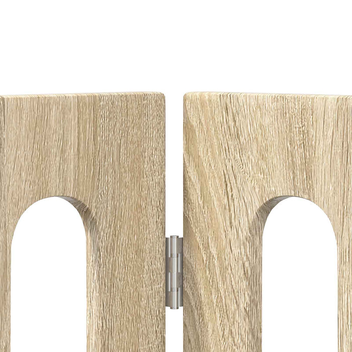 Țarc pliabil pentru animale de companie 2 pcs Stejar Sonoma WALTI