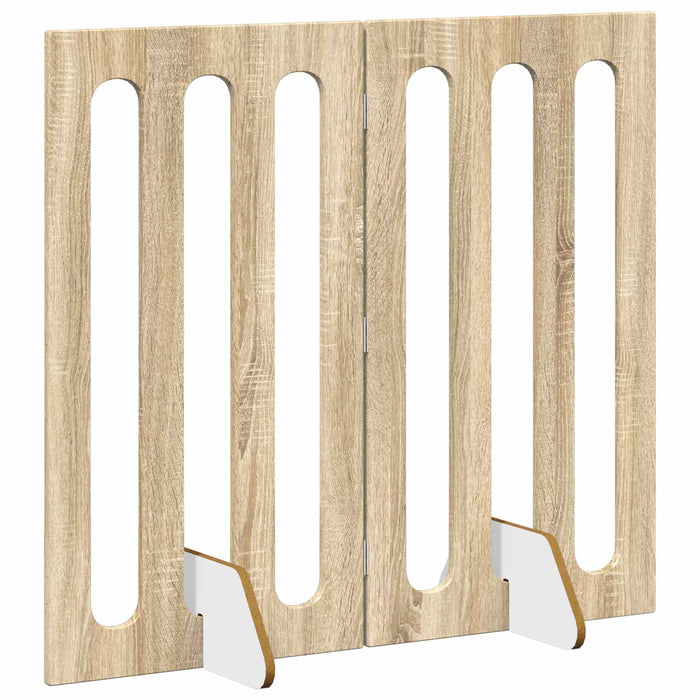 Țarc pliabil pentru animale de companie 2 pcs Stejar Sonoma WALTI