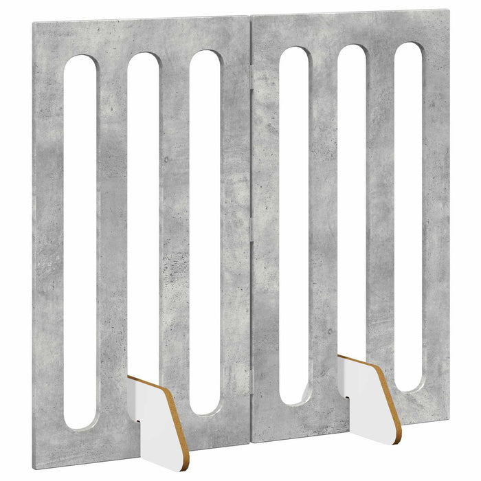 Țarc pliabil pentru animale de companie 2 pcs Gri Beton WALTI