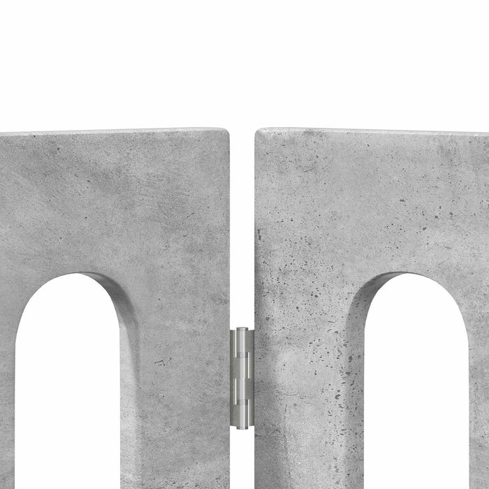 Țarc pliabil pentru animale de companie 4 pcs Gri Beton WALTI