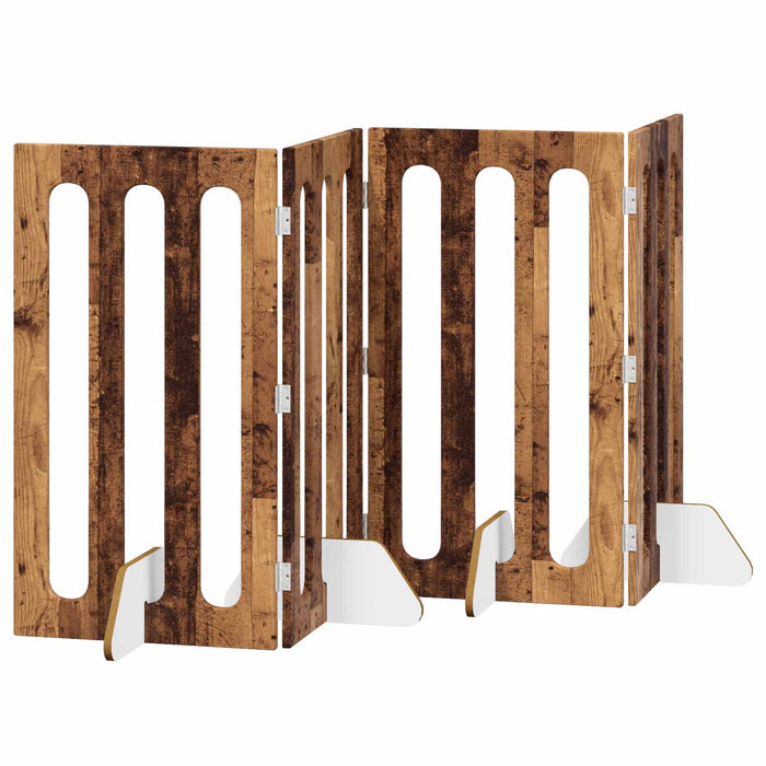 Țarc pliabil pentru animale de companie 4 pcs Lemn de stejar WALTI
