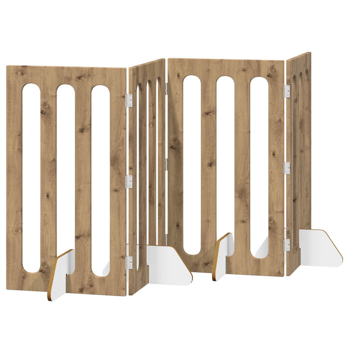 Țarc pliabil pentru animale de companie 4 pcs Stejar Artizanal WALTI
