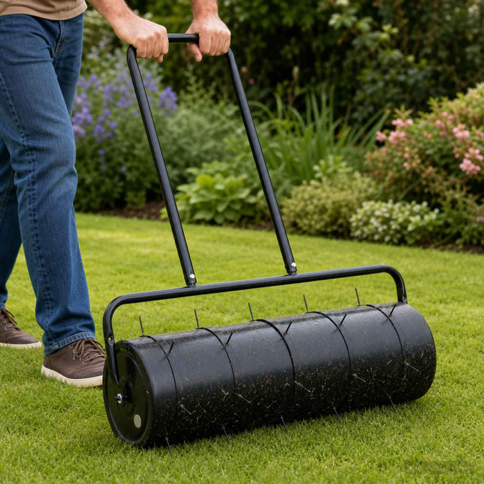 Rola de gazon cu aerator și cleme Ø 30 x 90 cm Oțel - WALTI WALTI