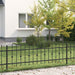 Gard cu țărușe Negru 200 x 130 cm Oțel vopsit electrostatic - WALTI WALTI