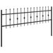 Gard cu țărușe Negru 200 x 130 cm Oțel vopsit electrostatic - WALTI WALTI