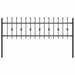 Gard cu țărușe Negru 200 x 130 cm Oțel vopsit electrostatic - WALTI WALTI