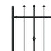 Gard cu țărușe Negru 200 x 130 cm Oțel vopsit electrostatic - WALTI WALTI