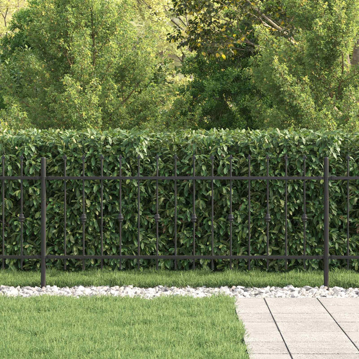 Gard cu țărușe Negru 200 x 130 cm Oțel vopsit electrostatic - WALTI WALTI