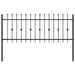 Gard cu țărușe Negru 200 x 130 cm Oțel vopsit electrostatic - WALTI WALTI