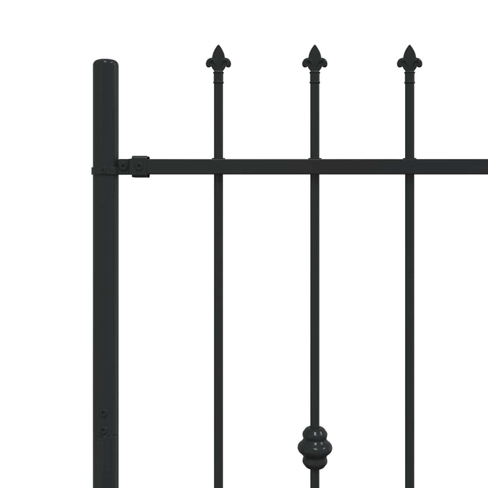 Gard cu țărușe Negru 200 x 150 cm Oțel vopsit electrostatic - WALTI WALTI