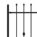 Gard cu țărușe Negru 200 x 150 cm Oțel vopsit electrostatic - WALTI WALTI
