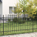 Gard cu țărușe Negru 200 x 150 cm Oțel vopsit electrostatic - WALTI WALTI