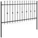 Gard cu țărușe Negru 200 x 150 cm Oțel vopsit electrostatic - WALTI WALTI