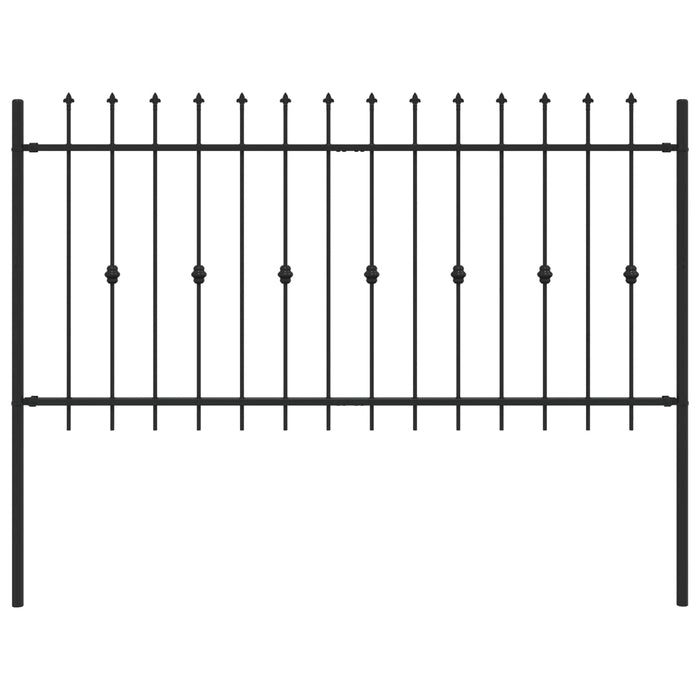 Gard cu țărușe Negru 200 x 150 cm Oțel vopsit electrostatic - WALTI WALTI
