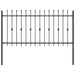 Gard cu țărușe Negru 200 x 150 cm Oțel vopsit electrostatic - WALTI WALTI