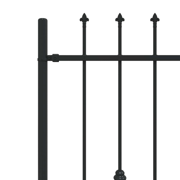 Gard cu țărușe Negru 200 x 130 cm Oțel vopsit electrostatic - WALTI WALTI