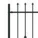 Gard cu țărușe Negru 200 x 130 cm Oțel vopsit electrostatic - WALTI WALTI