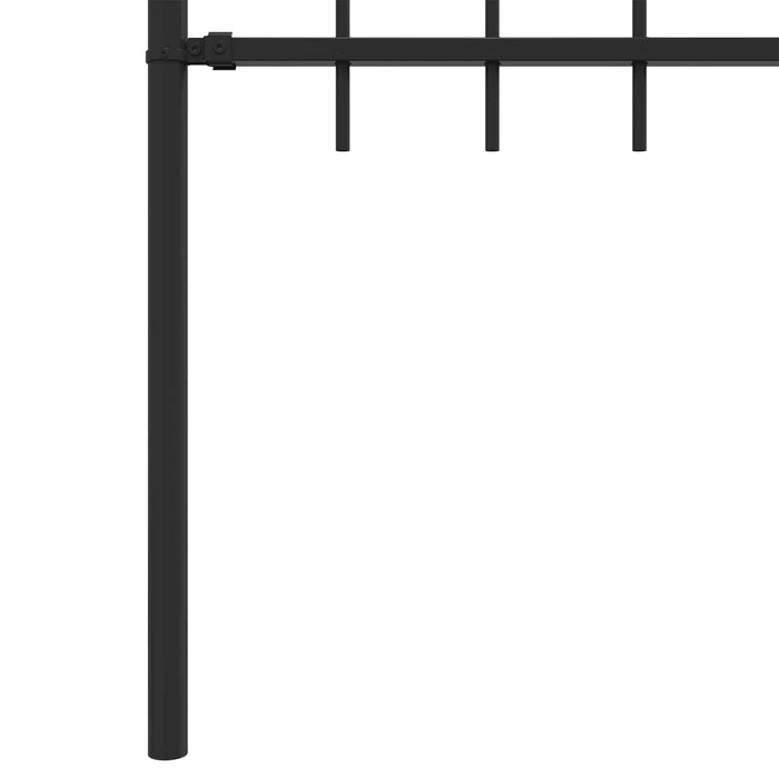 Gard cu țărușe Negru 200 x 130 cm Oțel vopsit electrostatic - WALTI WALTI