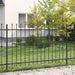 Gard cu țărușe Negru 200 x 130 cm Oțel vopsit electrostatic - WALTI WALTI