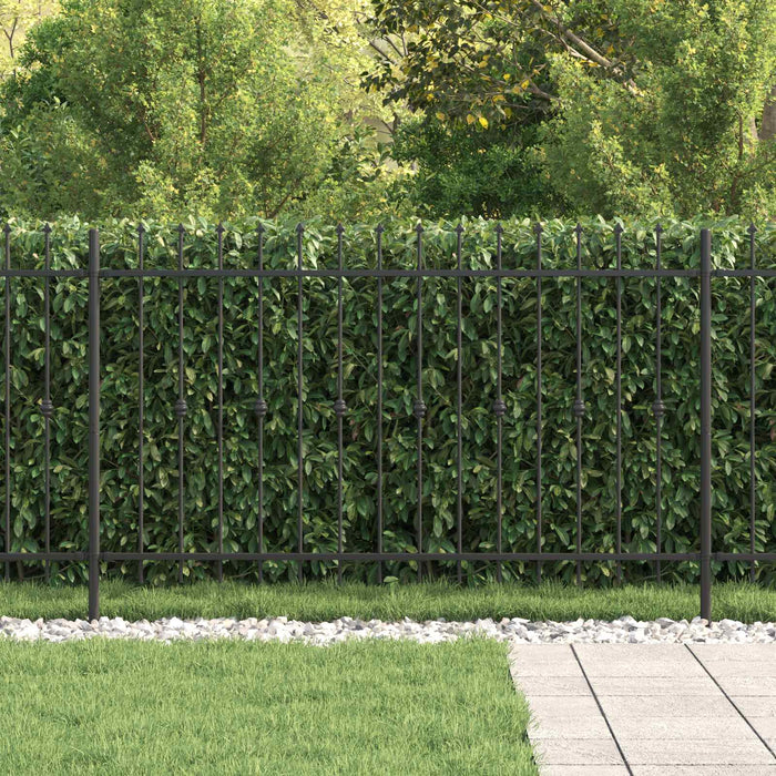 Gard cu țărușe Negru 200 x 130 cm Oțel vopsit electrostatic - WALTI WALTI