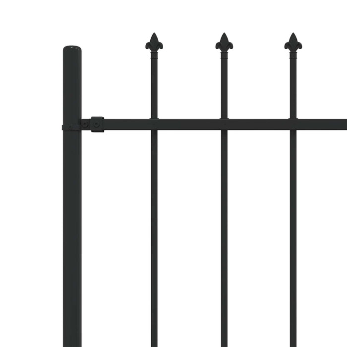 Gard cu țărușe Negru 200 x 200 cm Oțel vopsit electrostatic - WALTI WALTI