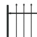 Gard cu țărușe Negru 200 x 200 cm Oțel vopsit electrostatic - WALTI WALTI