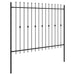Gard cu țărușe Negru 200 x 200 cm Oțel vopsit electrostatic - WALTI WALTI