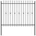 Gard cu țărușe Negru 200 x 200 cm Oțel vopsit electrostatic - WALTI WALTI
