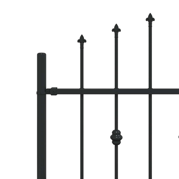 Gard cu țărușe Negru 200 x 130 cm Oțel vopsit electrostatic - WALTI WALTI