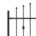Gard cu țărușe Negru 200 x 130 cm Oțel vopsit electrostatic - WALTI WALTI