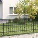 Gard cu țărușe Negru 200 x 130 cm Oțel vopsit electrostatic - WALTI WALTI