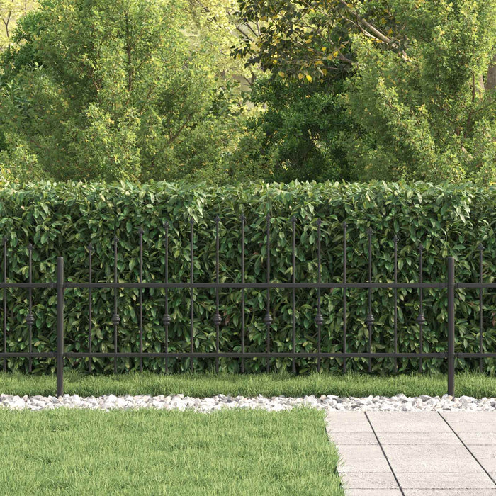 Gard cu țărușe Negru 200 x 130 cm Oțel vopsit electrostatic - WALTI WALTI