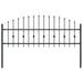 Gard cu țărușe Negru 200 x 130 cm Oțel vopsit electrostatic - WALTI WALTI
