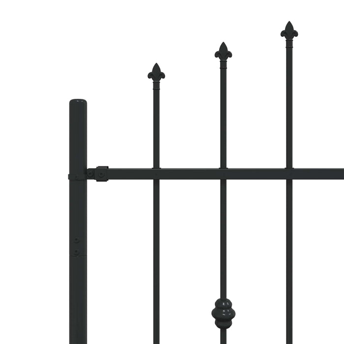 Gard cu țărușe Negru 200 x 130 cm Oțel vopsit electrostatic - WALTI WALTI