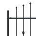 Gard cu țărușe Negru 200 x 130 cm Oțel vopsit electrostatic - WALTI WALTI