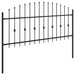 Gard cu țărușe Negru 200 x 130 cm Oțel vopsit electrostatic - WALTI WALTI