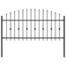 Gard cu țărușe Negru 200 x 130 cm Oțel vopsit electrostatic - WALTI WALTI
