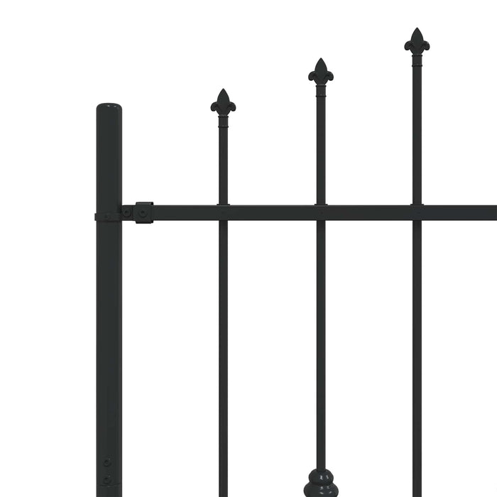 Gard cu țărușe Negru 200 x 150 cm Oțel vopsit electrostatic - WALTI WALTI