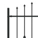 Gard cu țărușe Negru 200 x 150 cm Oțel vopsit electrostatic - WALTI WALTI