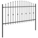 Gard cu țărușe Negru 200 x 150 cm Oțel vopsit electrostatic - WALTI WALTI