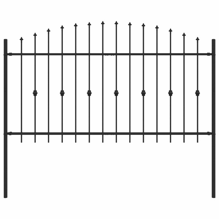 Gard cu țărușe Negru 200 x 150 cm Oțel vopsit electrostatic - WALTI WALTI