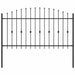 Gard cu țărușe Negru 200 x 150 cm Oțel vopsit electrostatic - WALTI WALTI