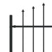 Gard cu țărușe Negru 200 x 130 cm Oțel vopsit electrostatic - WALTI WALTI