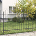 Gard cu țărușe Negru 200 x 130 cm Oțel vopsit electrostatic - WALTI WALTI