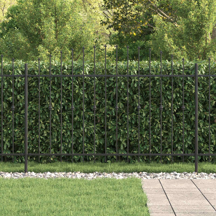 Gard cu țărușe Negru 200 x 130 cm Oțel vopsit electrostatic - WALTI WALTI