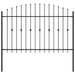 Gard cu țărușe Negru 200 x 130 cm Oțel vopsit electrostatic - WALTI WALTI