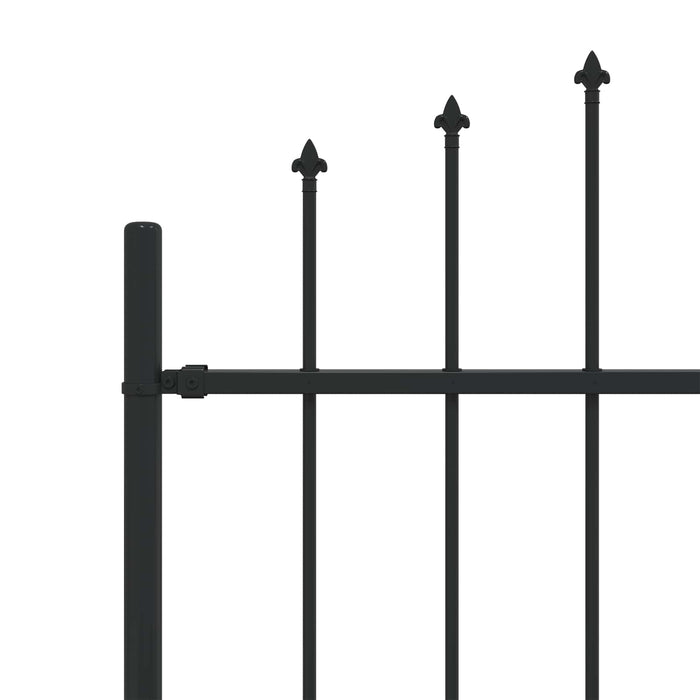 Gard cu țărușe Negru 200 x 200 cm Oțel vopsit electrostatic - WALTI WALTI